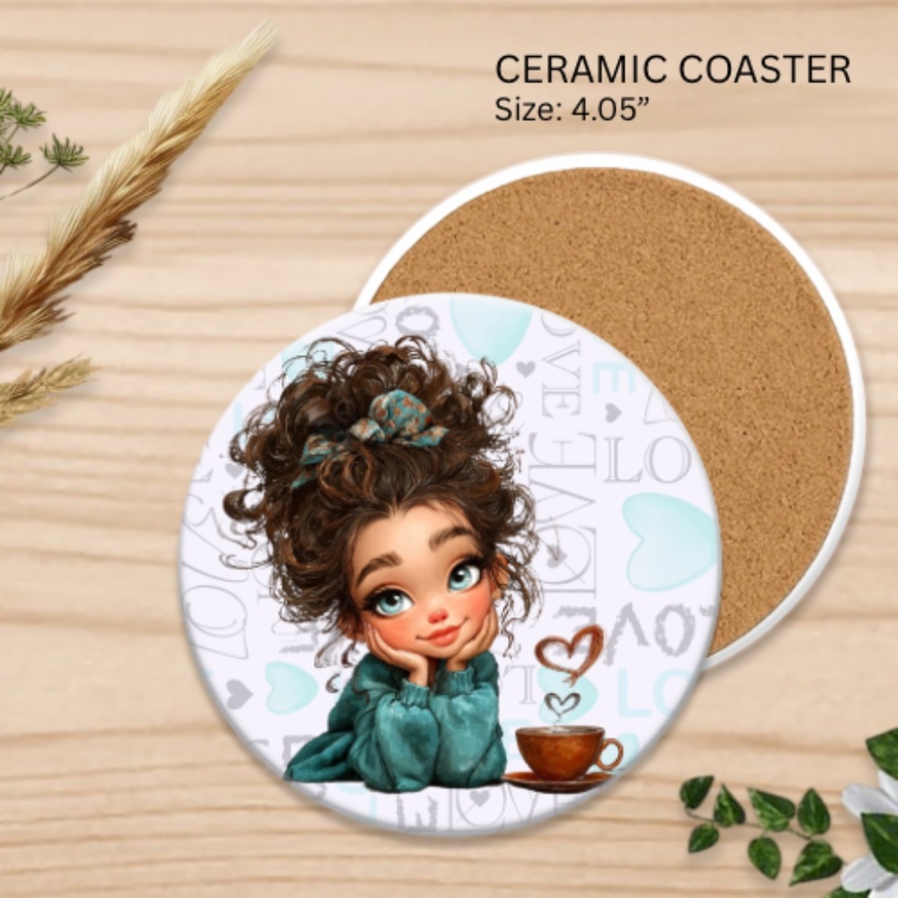Set of 2 - Ceramic Coaster